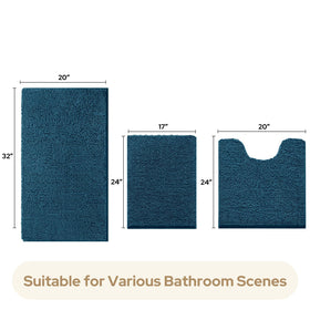 HOMEIDEAS large 20x32 bath rug delivers plush comfort underfoot.