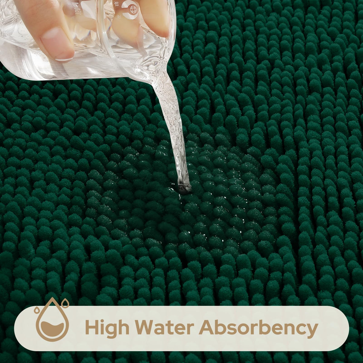 HOMEIDEAS large rug 20x32 in provides absorbent comfort after showers