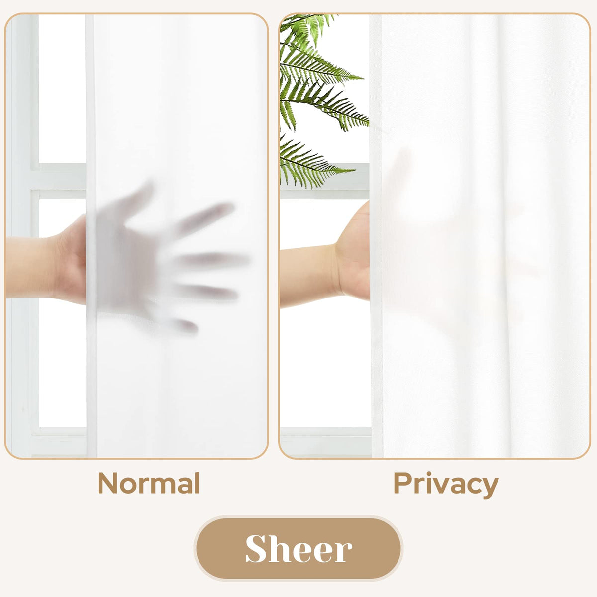 HOMEIDEAS light-filtering curtains outside-view softly diffusing daylight.