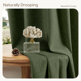 HOMEIDEAS machine-washable curtain offers simple care and freshness.