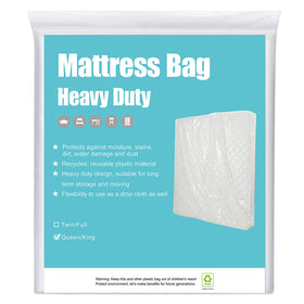 HOMEIDEAS queen-size mattress bag, closed, protects during moving.