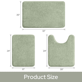 HOMEIDEAS multi-room rug set suitable for bathroom, kitchen, and entry