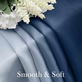 HOMEIDEAS Navy Blue Ombre Curtains in living room setup demonstrate privacy and light control