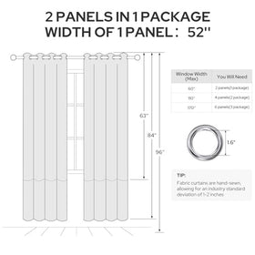 HOMEIDEAS Navy Blue Ombre Curtains two-panel package ready for quick setup