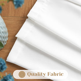 HOMEIDEAS white privacy-curtains blend with modern decor while keeping daytime privacy.