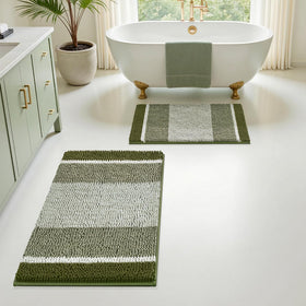 HOMEIDEAS Non-slip backing helps prevent slipping on tile or wood floors.