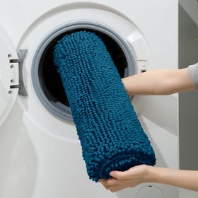 HOMEIDEAS machine-washable rugs simplify care and color longevity.