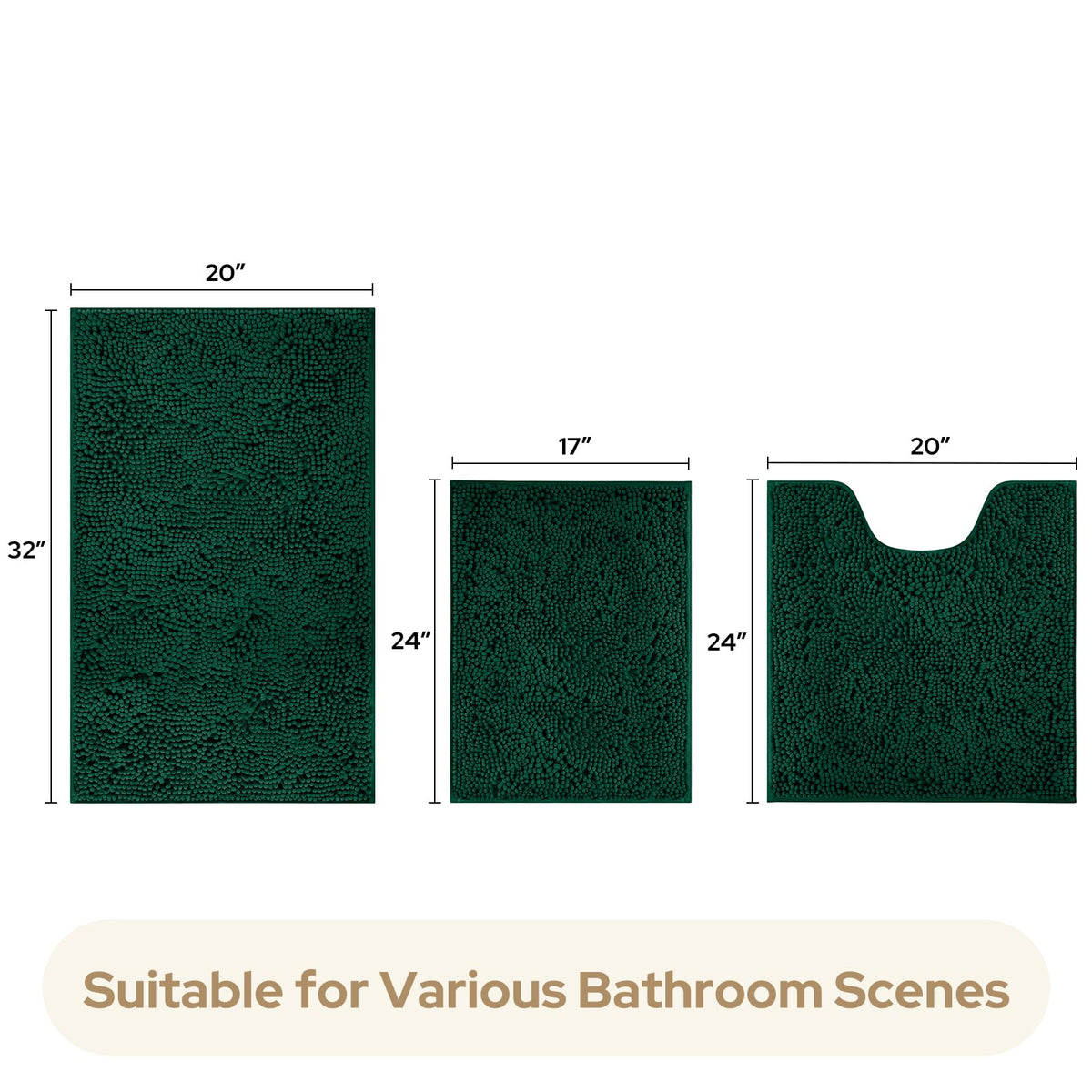 HOMEIDEAS non-slip backing keeps rugs in place on tile floors