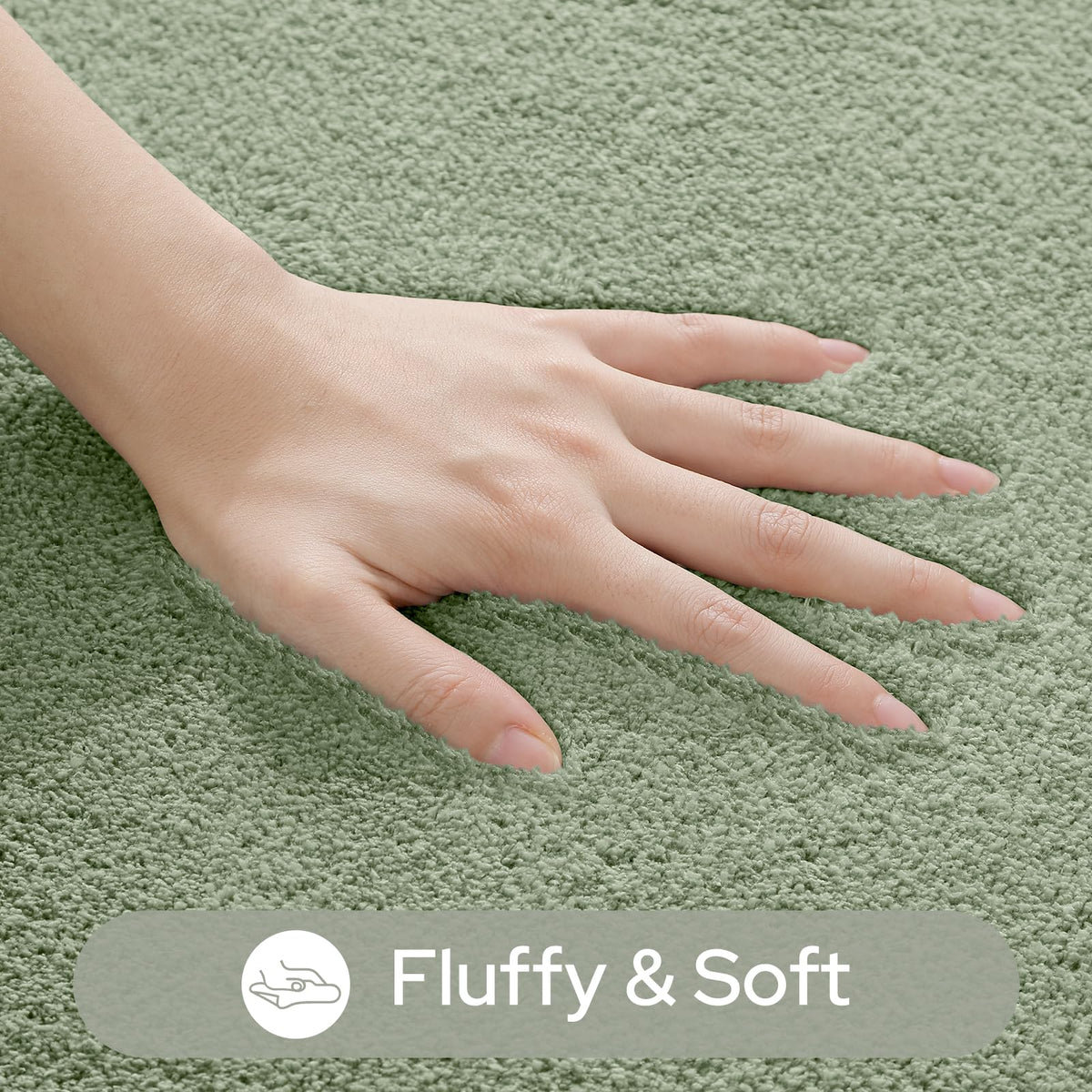 HOMEIDEAS non-slip PVC backing keeps bath rug firmly in place
