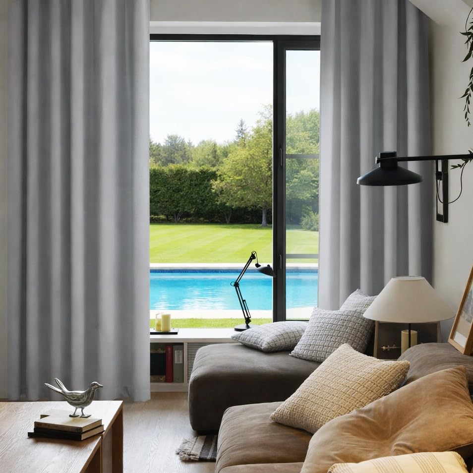 HOMEIDEAS nursery curtains soft touch safe for kid-friendly spaces with light control