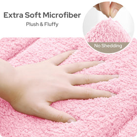 HOMEIDEAS pink bathroom rug large-20x32 offering ample coverage to keep feet warm and floors dry