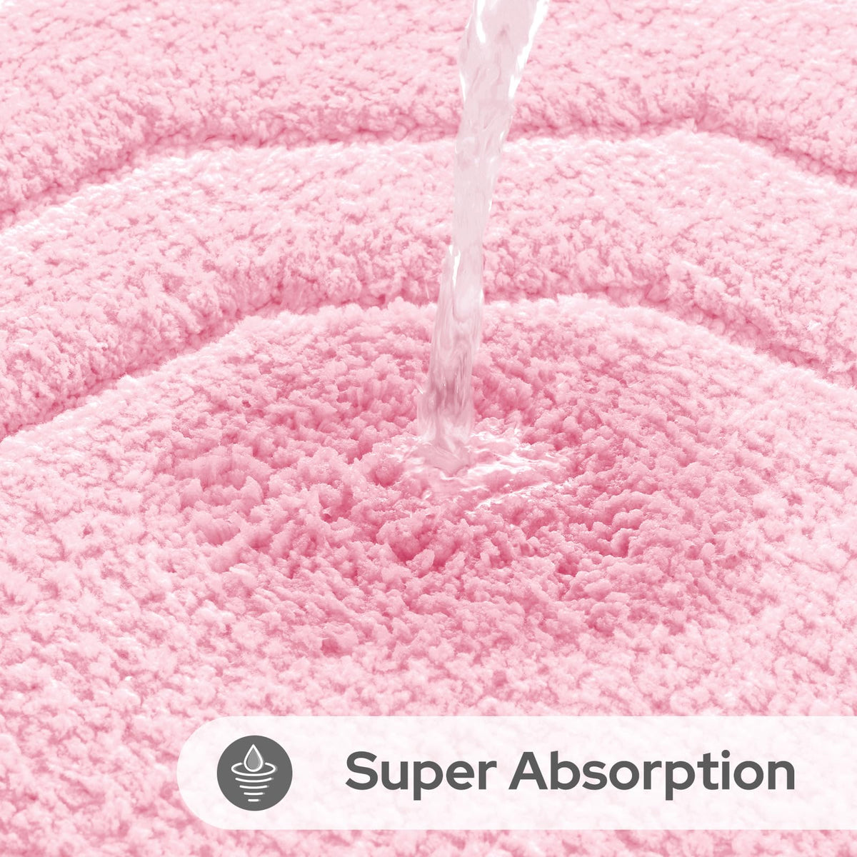 HOMEIDEAS pink rug-non-slip-backing ensuring safety on wet bathroom floors