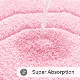 HOMEIDEAS pink rug-non-slip-backing ensuring safety on wet bathroom floors