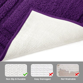 HOMEIDEAS microfiber bath rug quickly absorbs moisture to keep floors dry