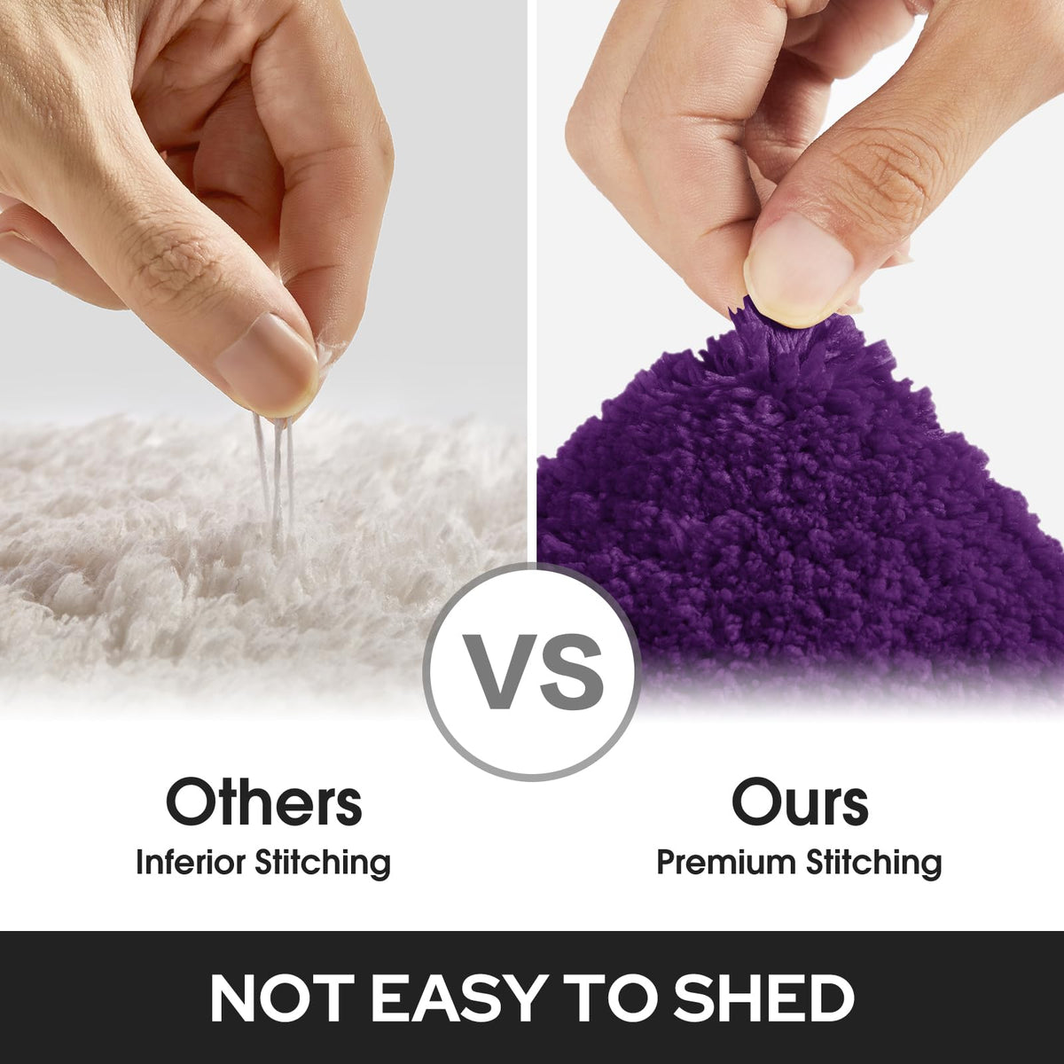 HOMEIDEAS rug is machine washable for easy care and long-lasting softness