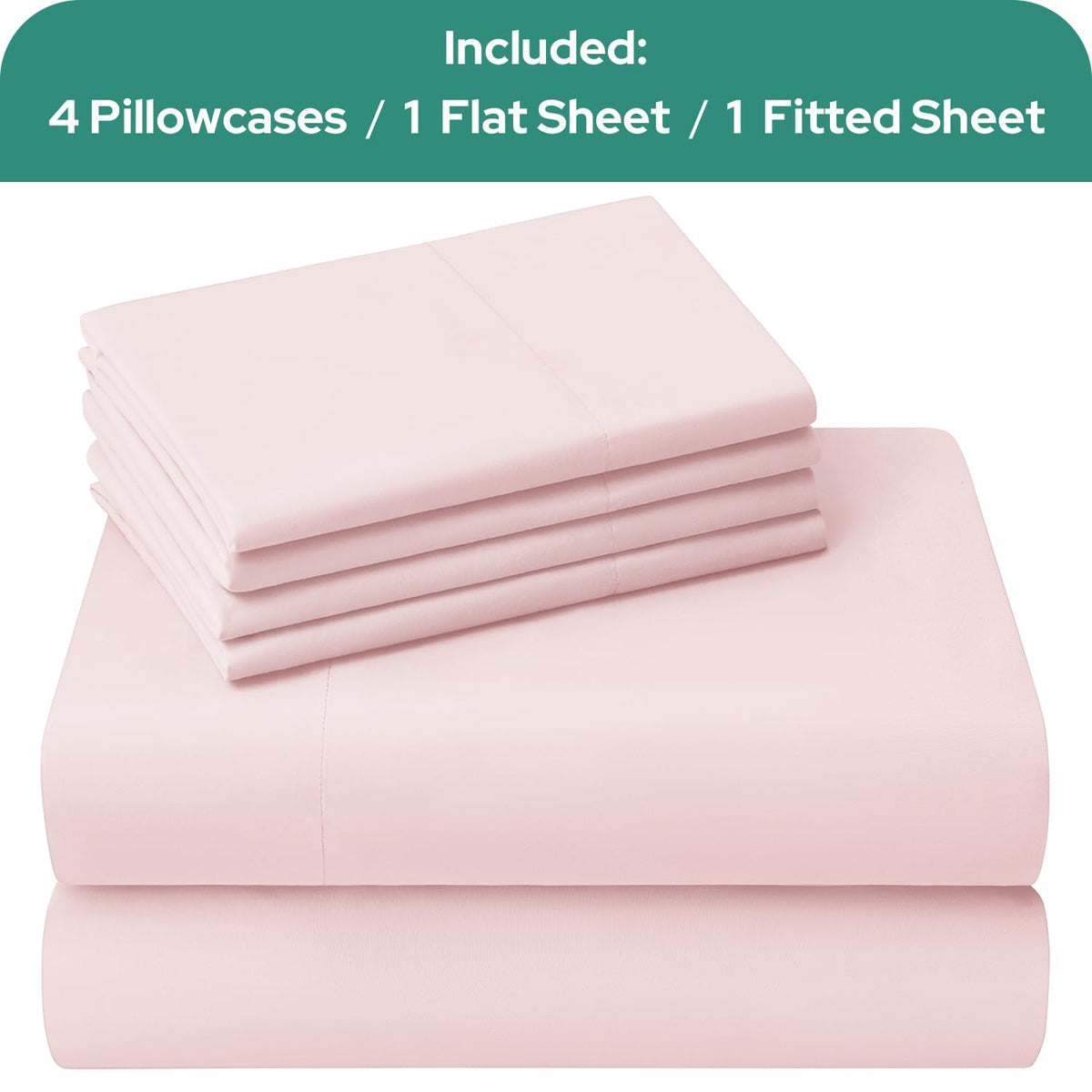 HOMEIDEAS queen pillowcase 20x31 provides color-fast performance for lasting look.