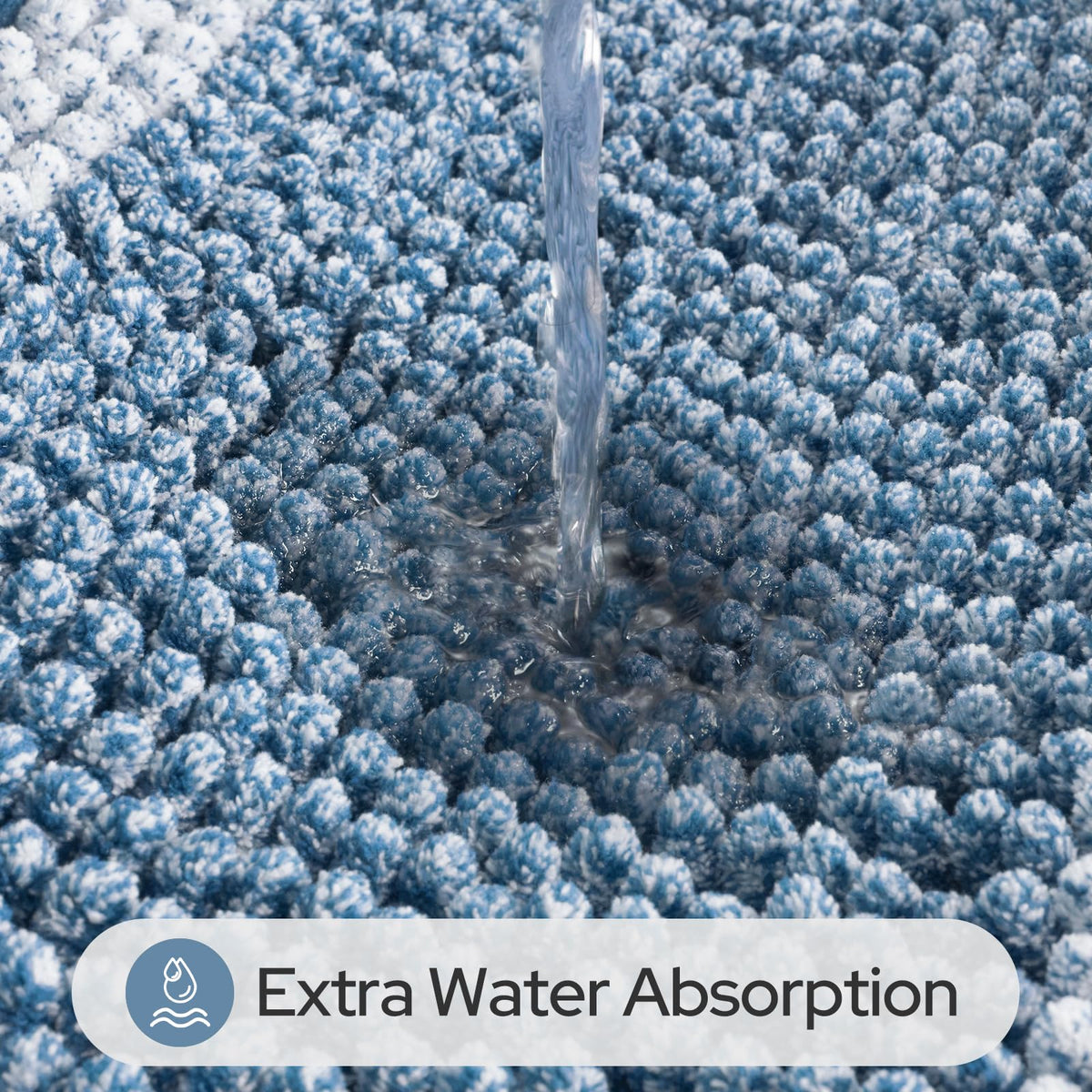 HOMEIDEAS quick-absorbing fibers keep your bathroom floor dry.