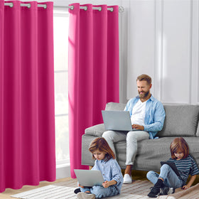 Homeideas Raspberry curtains suit bedrooms and nurseries with bold color and privacy.