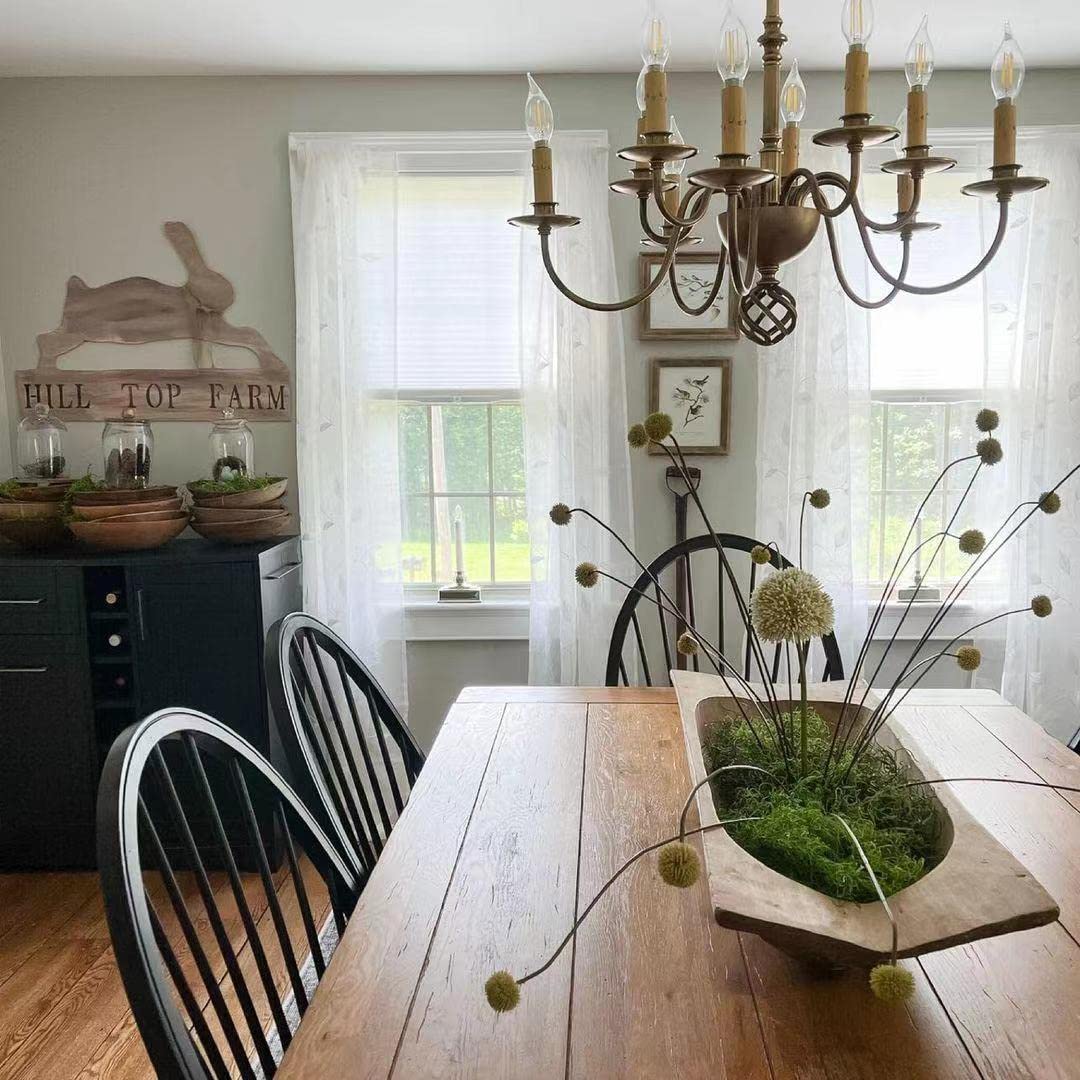 HOMEIDEAS 3-inch rod pocket design ensures elegant draping over windows.