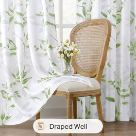 HOMEIDEAS rod-pocket curtain for easy installation without rod damage