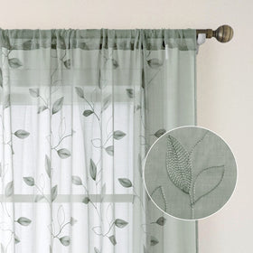 HOMEIDEAS Sage Green Curtains light-filtering design brightens while preserving privacy