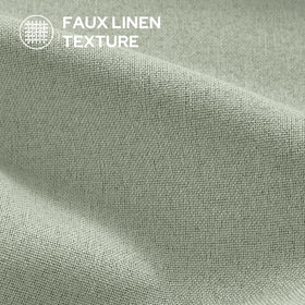 HOMEIDEAS sage green linen curtain panel 06 eight grommets for smooth sliding