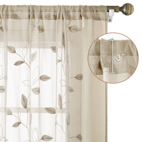HOMEIDEAS semi-sheer curtains offer privacy and brightness for daytime use.