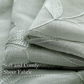 HOMEIDEAS semi-sheer voile curtains ideal for bedrooms and living rooms.