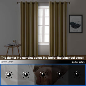 HOMEIDEAS silver grommets enable smooth opening and closing