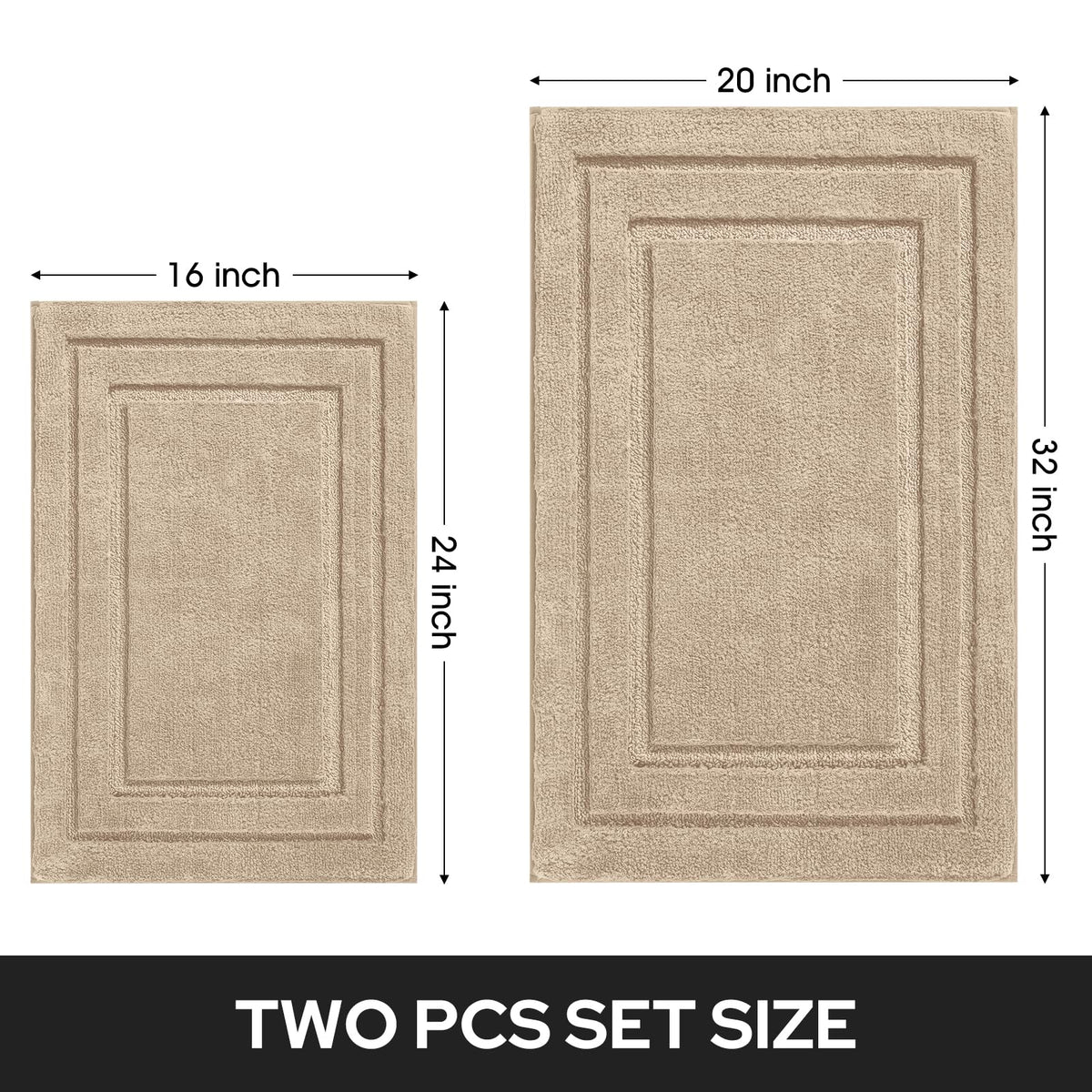 HOMEIDEAS soft-fiber bath mats ready for daily use.