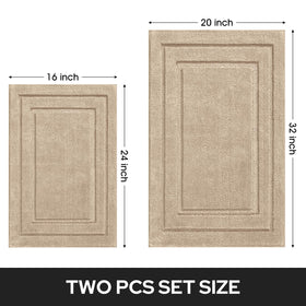 HOMEIDEAS soft-fiber bath mats ready for daily use.