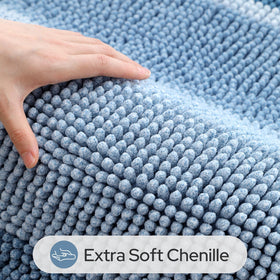 HOMEIDEAS thick chenille feel for plush comfort after shower.