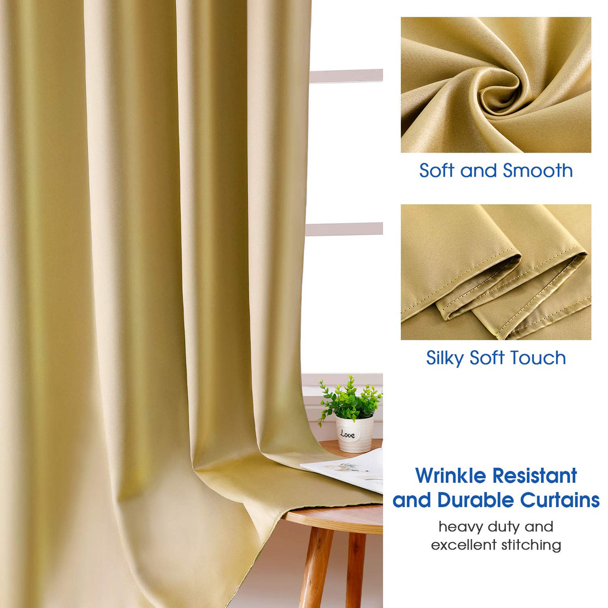 HOMEIDEAS triple-weave curtain cross-section shows enhanced blackout potential