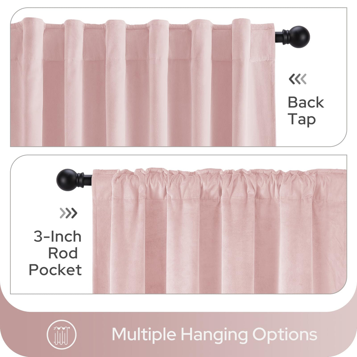HOMEIDEAS two-panel set dressing windows with soft, noise-dampening luxury