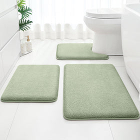 HOMEIDEAS Upgraded Bath Rugs Set offers cloud-feel texture for plush comfort underfoot