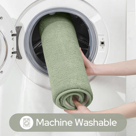 HOMEIDEAS washable bath mat with easy-care routine remains durable