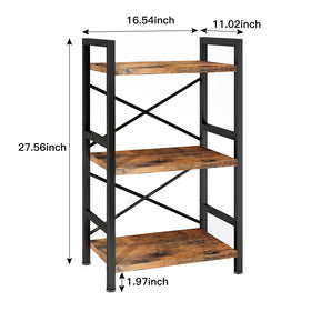Homeiju Bookshelf carbon steel and MDF frame ensures durability and longevity