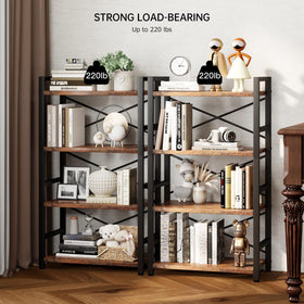 Homeiju Bookshelf compact footprint fits small rooms without crowding.