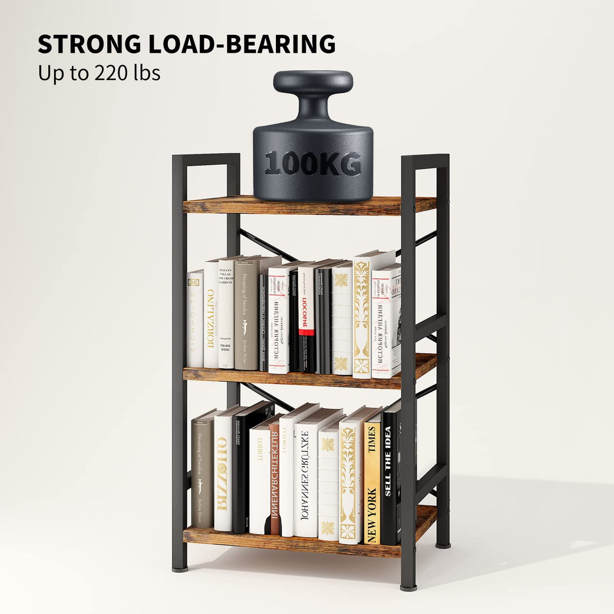 Homeiju Bookshelf ideal for living room and home office organization