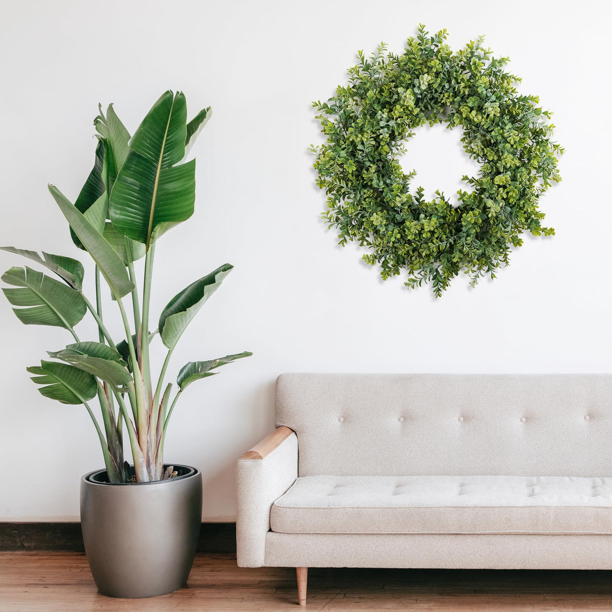 HomeKaren gift-ready wreath offers a charming seasonal decor idea for birthdays and celebrations.