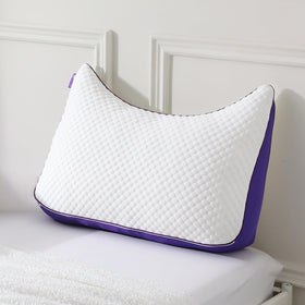 HOMELAB Curve Pillow front view shows neck support and plush comfort