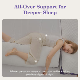 HOMELAB long pillow supports side sleeping with spine-friendly alignment