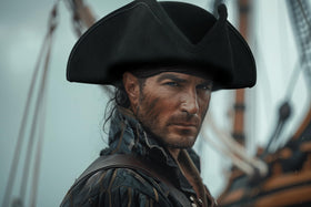 HOMELEX pirate hat on display, perfect for pirate-themed parties and cosplay.