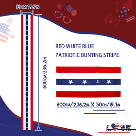 HOMELEX USA bunting flag outdoor festive decor for gatherings