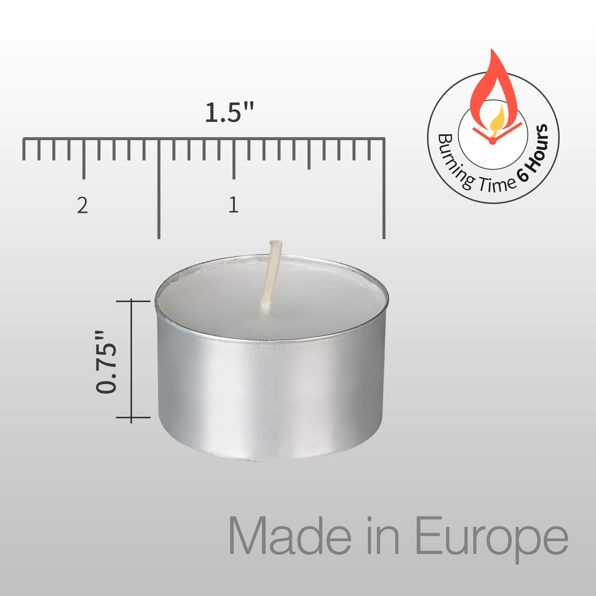 Home Lights tealight candles burn long with cotton wicks for up to seven hours