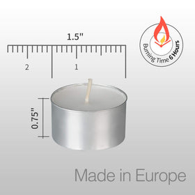 Home Lights tealight candles burn long with cotton wicks for up to seven hours
