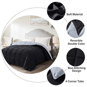 Homelike Moment comforter with visible corner tabs for duvet attachment and secure fit.