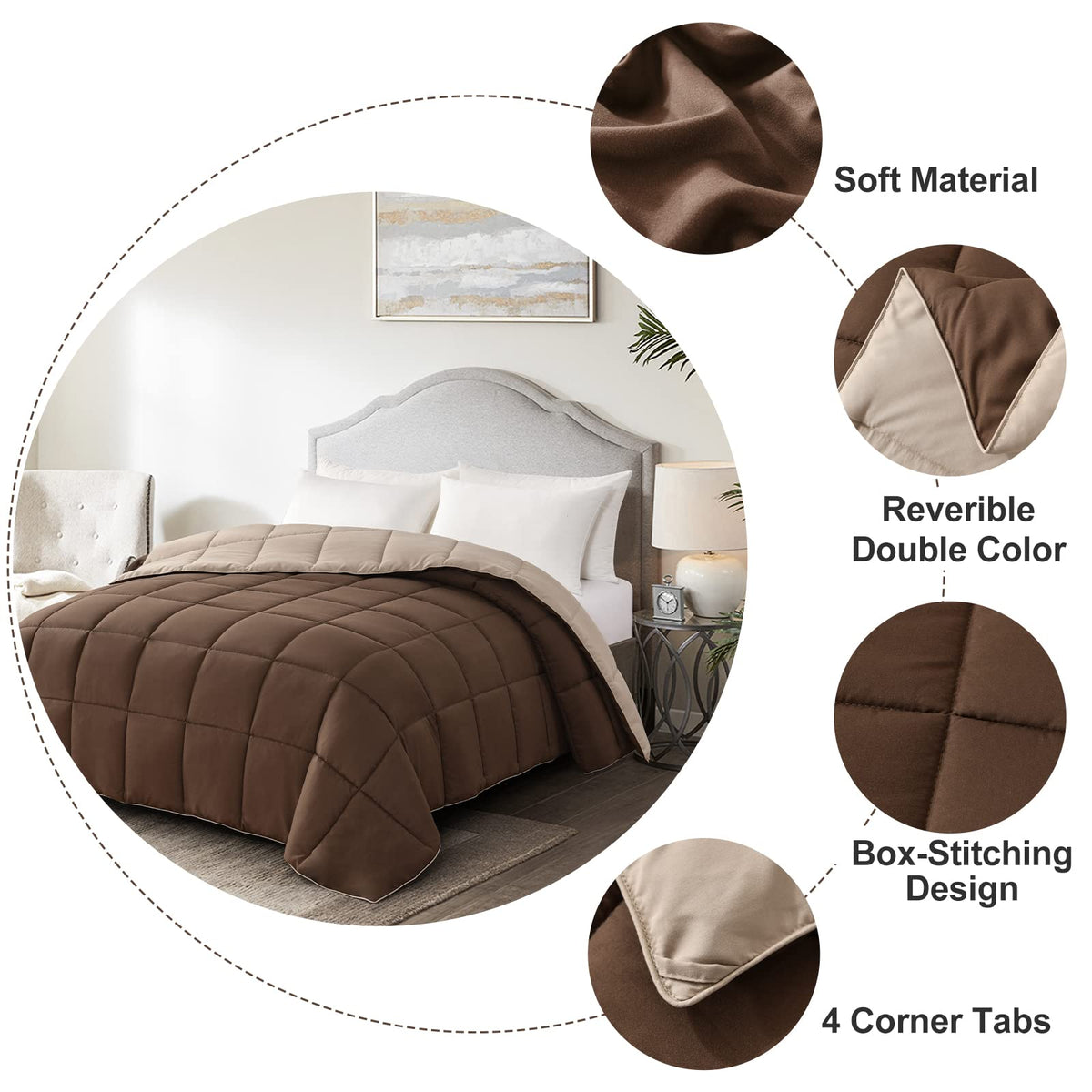 Homelike Moment easy-care machine washable and quick-dry comforter