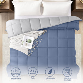 Homelike Moment microfiber comforter delivers soft breathable comfort.