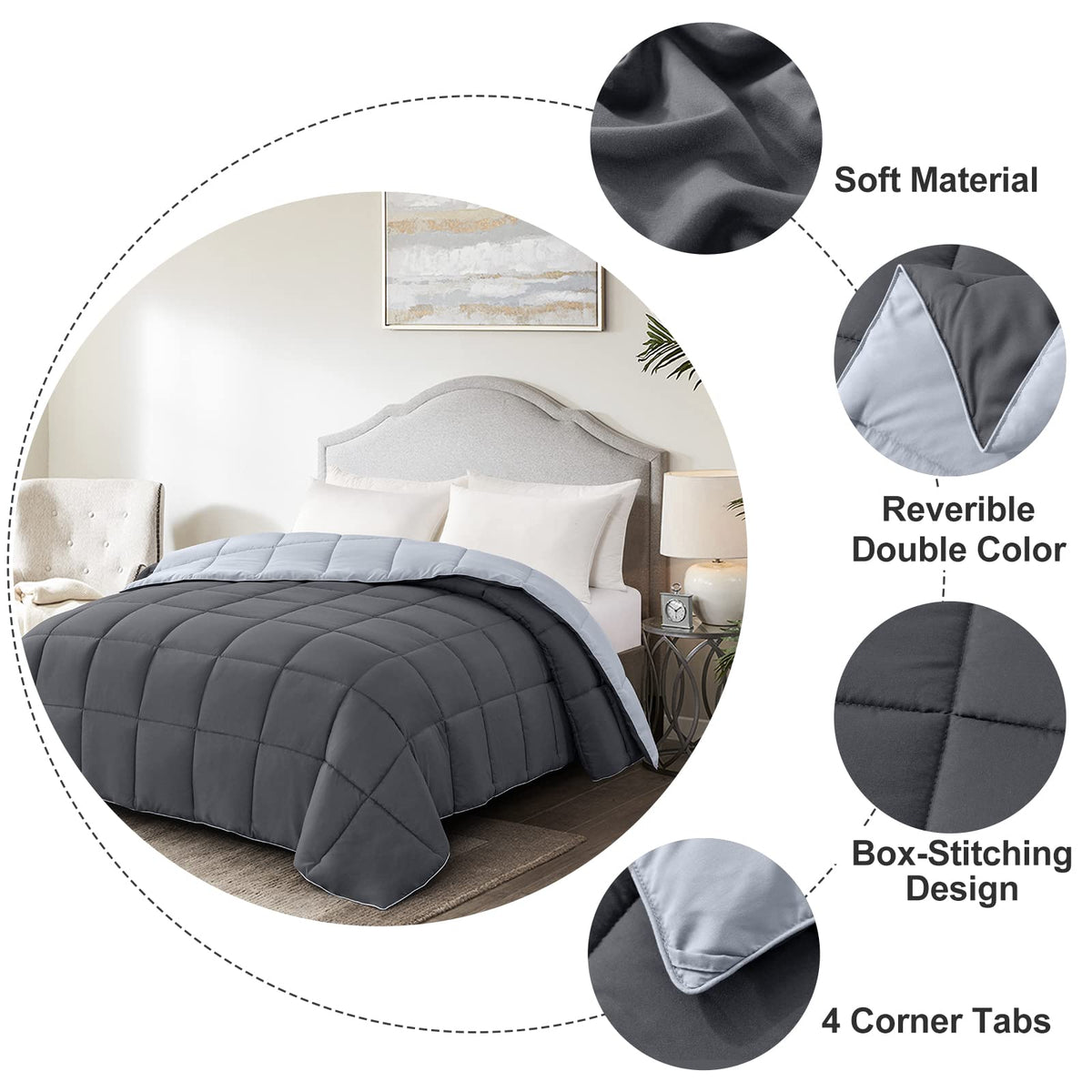 Homelike Moment comforter quilting with diamond stitch detail durability